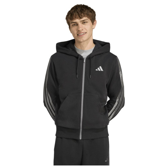 Adidas Ανδρική ζακέτα Essentials Holiday 3-Stripes Full-Zip Hoodie